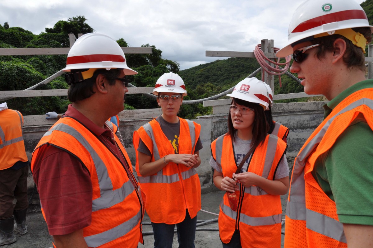CHAMP students at the Portugues Dam in Puerto Rico