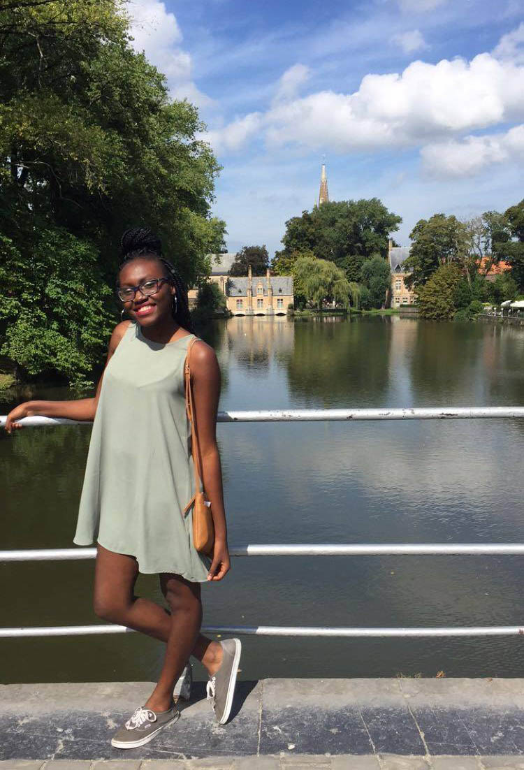 Junior Maimuna Jallow at the Lake of Love in Bruges, Belgium. (Photo Courtesy: Maimuna Jallow)