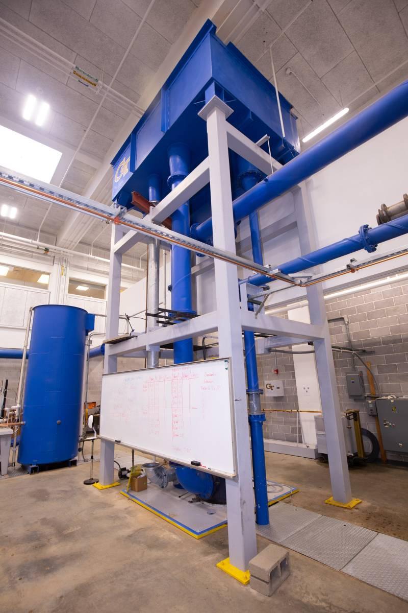 overhead tank in the hydro lab