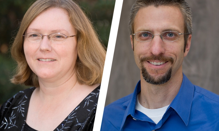 Susan Burns, the new associate chair for administration and finance, and Kevin Haas, the new associate chair for undergraduate programs.