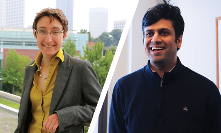 Chloe Arson and Phanish Suryanarayana, winners of CAREER awards from the NSF.