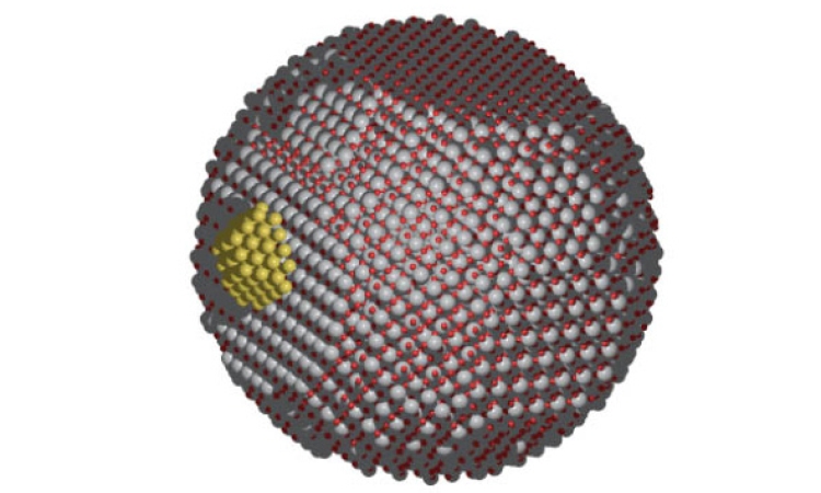 An illustration depicting chemical catalysis on surfaces and nanostructures. A new $2.8 million study led by School of Civil and Environmental Engineering Associate Professor Phanish Suryanarayana will harness the power of future supercomputers to understand the interactions that take place in these kinds of chemical reactions. (Image Courtesy: Andrew Medford)