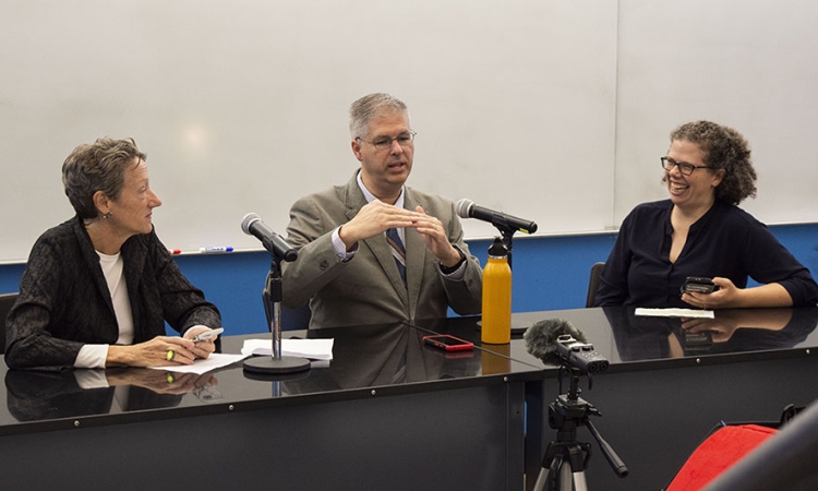 Ellen Dunham Jones, Chuck Marohn and Kari Watkins talk about transportation infrastructure 