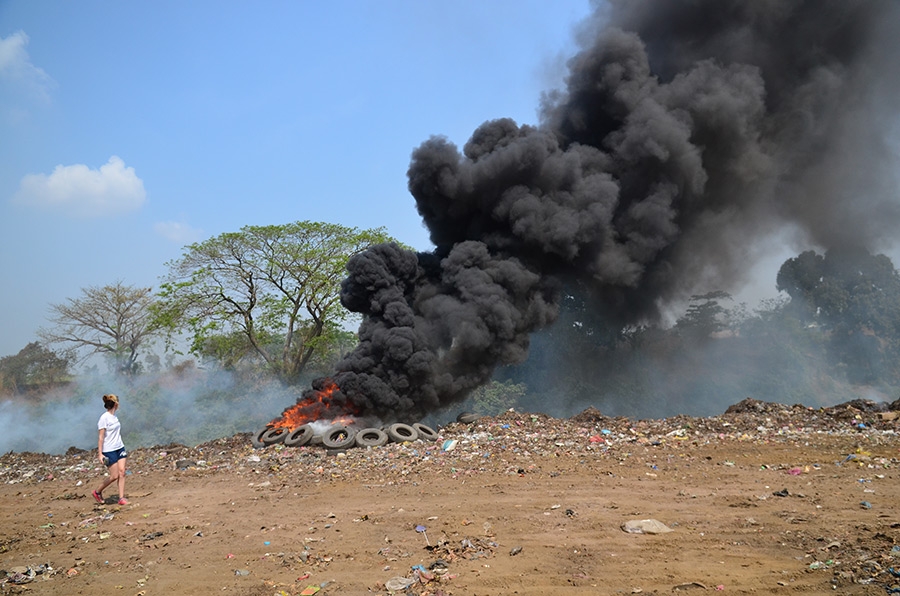 Controlled burning in the desert