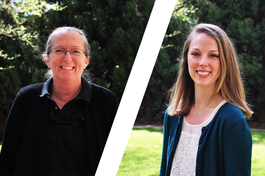 Georgene Geary and Laura Mast, winners of NSF Graduate Research Fellowships